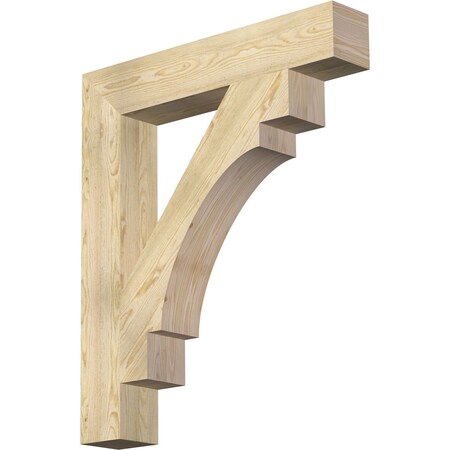 Ekena Millwork Merced Block Rough Sawn Bracket, Douglas Fir, 6"W x 36"D x 42"H BKT06X36X42MRC05RDF